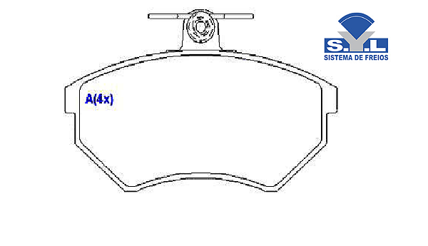 Jogo Pastilha Freio Dianteiro - SYL - Golf 1.8/2.0 8v 1993 a 1999 - Ventilado