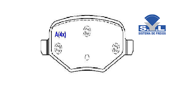Jogo Pastilha Freio Traseiro - SYL - Edge 3.5 24v V6 2011 a 2014