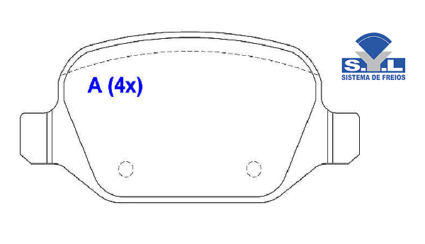 Jogo Pastilha Freio Traseiro - SYL - Fiat 500 / Cinquecento 1.4 16v 2009 a 2015