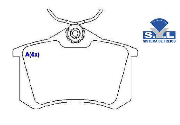 Jogo Pastilha Freio Traseiro - SYL - Passat 2.0 16v após 2005...