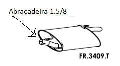 Escapamento Traseiro - Mastra - KA 1.0 8v 2008 a 2012