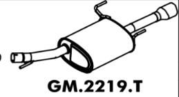 Escapamento Traseiro - Mastra - Vectra Sedan 2.0 8v 2009 a 2011