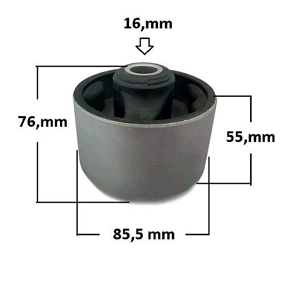 Refil/Bucha Coxim Motor LD - Jahu - Corolla 1.6/1.8 16v 1994 a 2000 - 85mm / 16mm