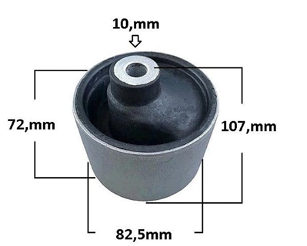 Refil da Bucha Coxim Motor LE - Jahu - Honda FIT 1.4/1.5 8v 2003 a 2008 - 10mm
