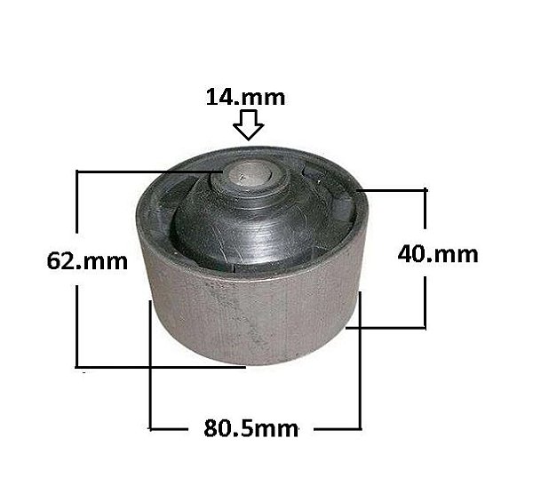 Refil Da Bucha Coxim Câmbio - Jahu - Tucson 2.0 16v 2005 a 2017 - 62mm/14,5mm