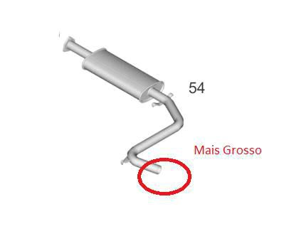Escapamento Intermediário - Mastra - Logus 1.8/2.0 8v - AP 1994 a 1996