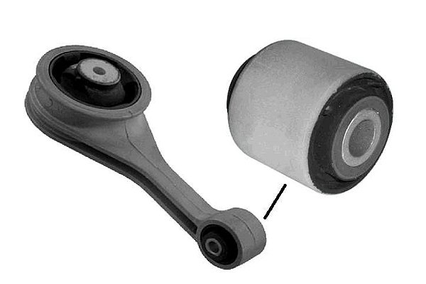 Refil Limitador Torção Coxim Motor e Câmbio Traseiro - Jahu - Courier 1.6 8v 1996 a 2013