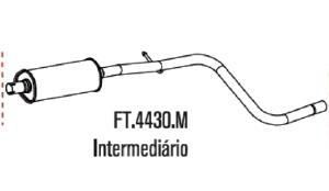 Escapamento Intermediário - Mastra - Grand Siena 1.4 8v - EVO após 2012...