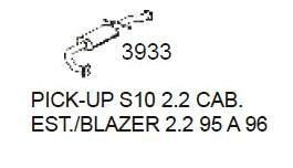 Escapamento Intermediário - Muffler - Blazer 2.2 8v 1995 a 1997