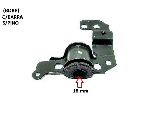 Bucha Bandeja Dianteira LD - Siena 1.0 8v - 1.6 8v/16v 1998 a 2000 - P/Traseira 18mm