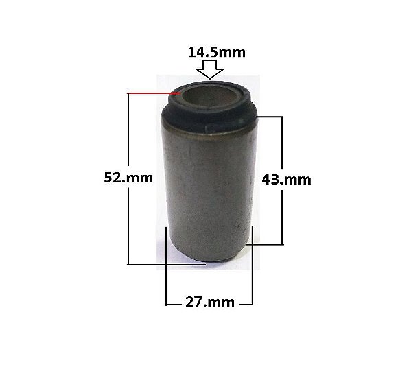 Bucha Bandeja Dianteira - Corcel I 1.4 8v 1974 a 1977 - Superior - Furo 14,5mm