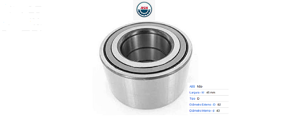 Rolamento Roda Dianteira - Hilux RAV4 2.0 16v 2001 a 2005 - S/ABS