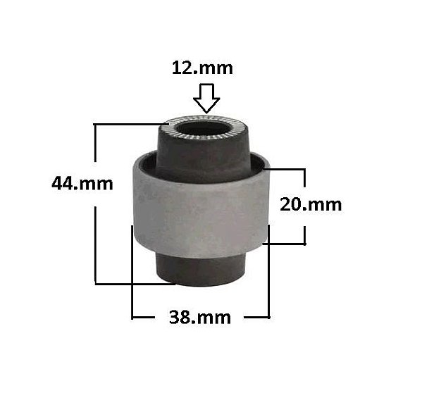 Bucha Bandeja Dianteira - Kwid 1.0 12v - 3 Cilindro após 2017... - P/Traseira