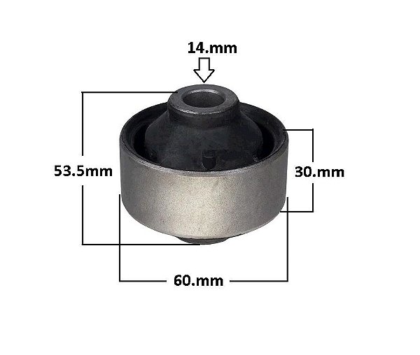 Bucha Bandeja Dianteira - Outlander 2.0/2.2/2.4 16v - 3.0 24v após 2010... - P/Traseira