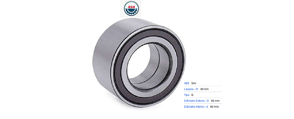 Rolamento Roda Dianteira - Accord 2.0/2.4 16v 2003 a 2011 - C/ABS
