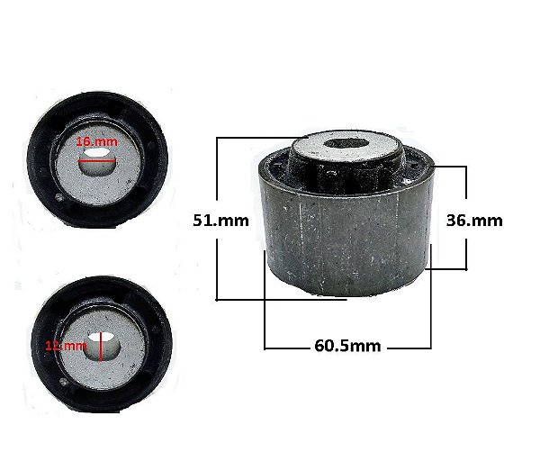 Bucha Bandeja Dianteira - KA 1.0 12v - 1.5 16v 2014 a 2021 - P/Traseira