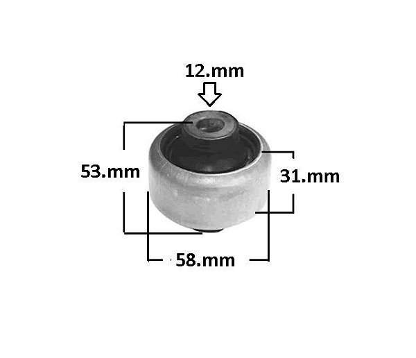 Bucha Bandeja Dianteira - Megane Grand Tour 1.6/2.0 16v 2007 a 2012 - P/Traseira