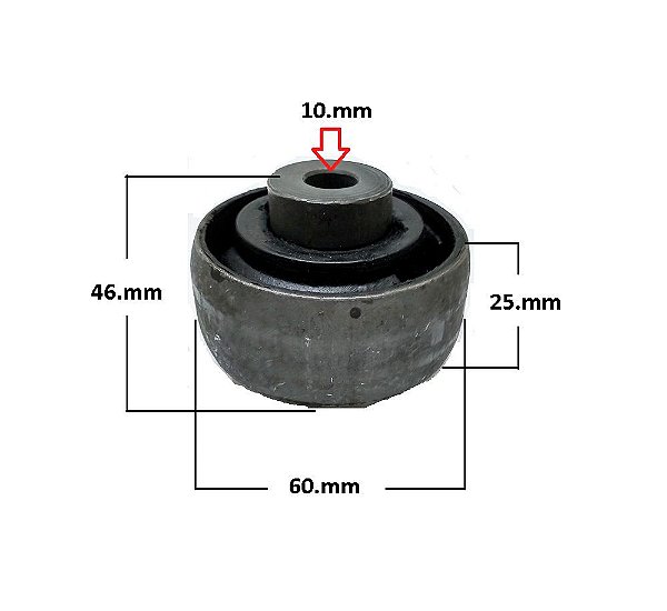 Bucha Bandeja Dianteira - Jahu - Mondeo 2.0 16v - 2.4 24v 1996 a 2001 - P/Traseira