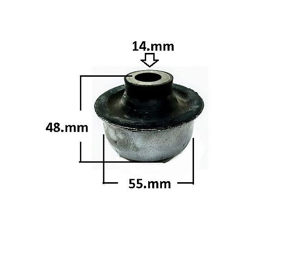 Bucha Bandeja Dianteira - 207 1.4 8v - 1.6 16v 2007 a 2015- P/Traseira - Furo 14mm