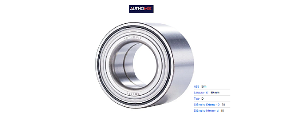 Rolamento Roda Dianteira - Cobalt 1.4/1.8 8v 09/2012 a 2020 - C/ABS