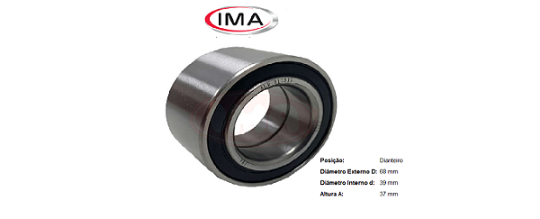 Rolamento Roda Dianteira - Variant 1.600 8v - AR 1978 a 1982 - S/ABS