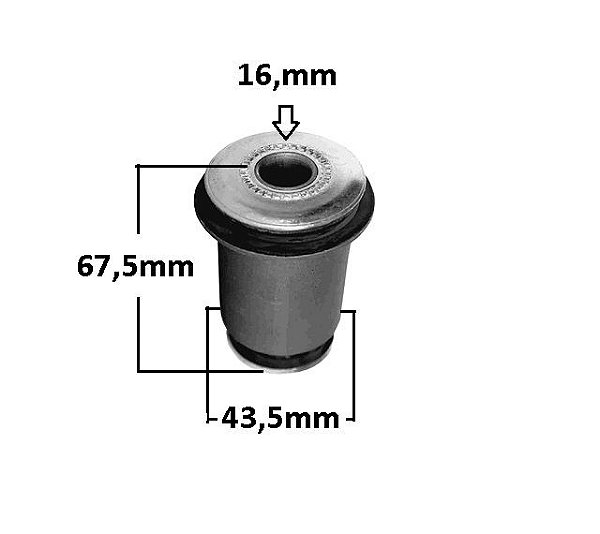 Bucha Bandeja Dianteira - Hilux 2.4 8v 1997 a 2000- P/Dianteira Inferior