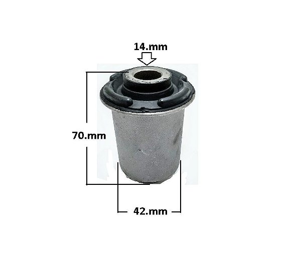 Bucha Bandeja Dianteira - Santa Fe 2.7/3.3/3.5 24v 2006 a 2013 - P/Dianteira