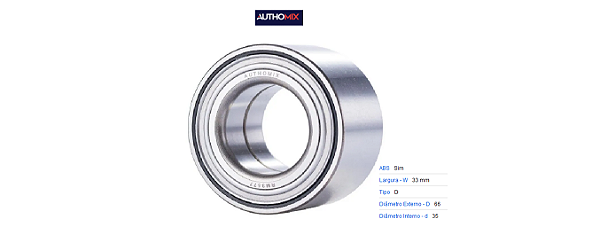 Rolamento Roda Dianteira - Pulse 1.0 12v - 1.3 8v após 2021.... - C/ABS