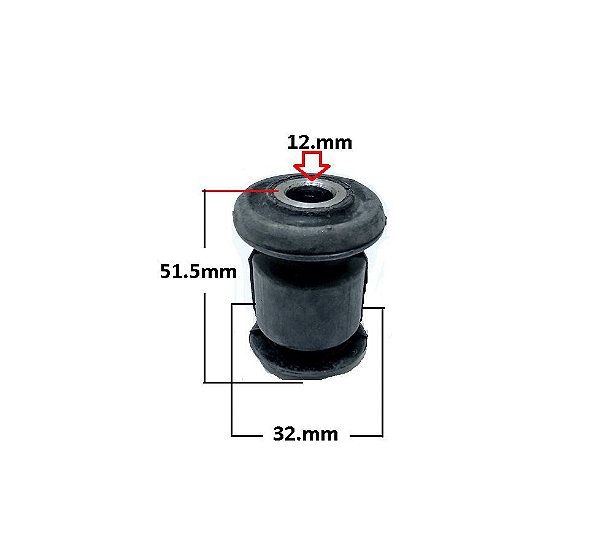 Bucha Bandeja Dianteira - Fiat 500 / Cinquecento 1.4 8v - 1.6 16v após 2012... - P/Dianteira