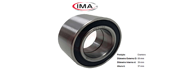 Rolamento Roda Dianteira - Courier 1.3 8v - 1.4 16v 1996 a 2000 - S/ABS
