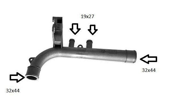 Tubo Dagua Refrigeração - Corsa 1.0/1.4/1.6 8v - Sedan / Hatch após 1995...