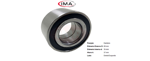 Rolamento Roda Dianteira - Idea 1.4 8v 2005 a 2016 - S/ABS