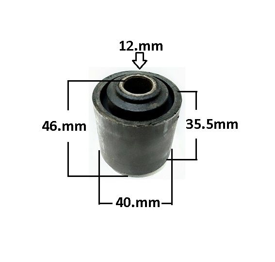 Bucha Bandeja Dianteira - Clio I 1.0/1.6 8v 1991 a 1998 - P/Dianteira Lisa Furo 12,20mm
