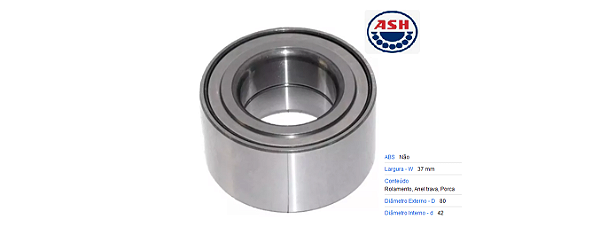 Rolamento Roda Dianteira - Alfa Romeo 164 3.0 V6 24v 1988 a 1998 - S/ABS