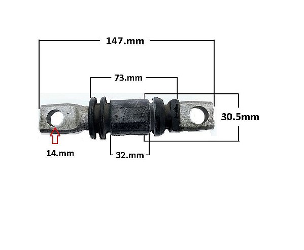 Bucha Bandeja Dianteira - Elantra 2000 a 2005 - Gravata