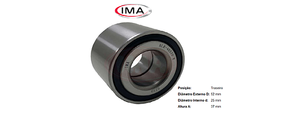 Rolamento Roda Traseira - R19 1.6/1.8 8v/16v 1994 a 1999 - S/ABS