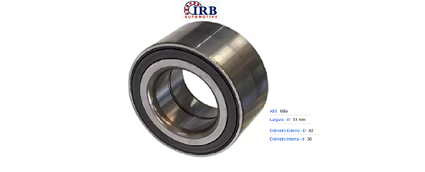 Rolamento Roda Traseira - C4 Lounge 1.6/2.0 16v 2013 a 2016 - S/ABS