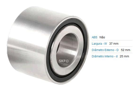 Rolamento Roda Traseira - Peugeot 206 1.6 16v 2007 a 2010 - S/ABS