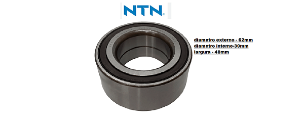 Rolamento Roda Traseira - 207 1.4 8v - 1.6 16v 2008 a 2014  -S/ABS