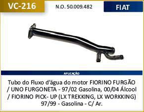 Tubo Dagua Refrigeração - Premio 1.5 8v - MPI 1997 a 1999