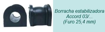 Borracha Barra Estabilizador Dianteiro - Accord 2.0 16v - 3.0 24v 2003 a 2008 - 25,4mm