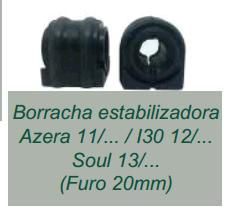 Borracha Barra Estabilizador Dianteiro - Santa Fe 2.4 16v - 3.3/3.5 24v - V6 após 2012... - 20mm