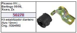 Kit Barra Estabilizador Dianteiro - Peugeot 307 1.6 16v - 2.0 16v 2002 a 2012 - 19mm