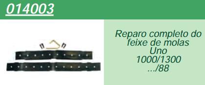 Kit Separador Feixe Mola Suspensão Traseira - Uno 1.0/1.3 8v 1984 a 1988 - Completo