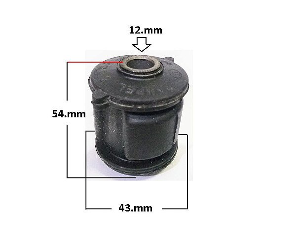 Bucha Suspensão Traseira Braço Tensor Oscilante - Sportage 1.6 8v - 2.0 16v 2005 a 2010 - P/Traseira
