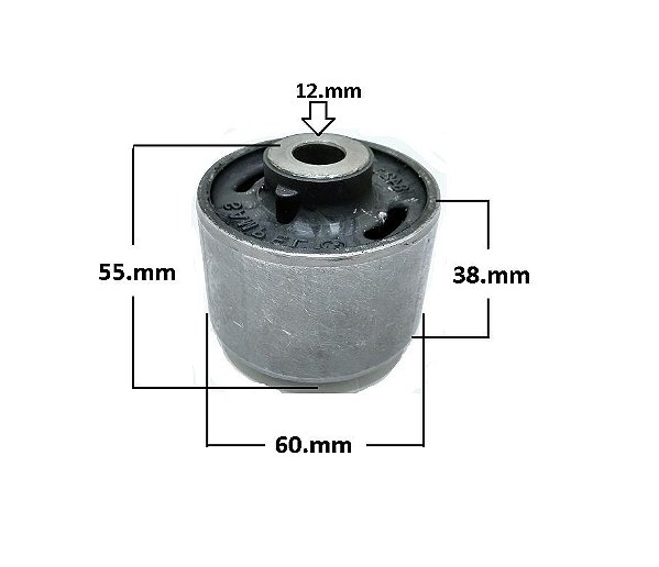 Bucha Suspensão Traseira Braço Tensor Oscilante - Tucson 2.0 16v - 2.7 24v 2005 a 2017 - P/Dianteira