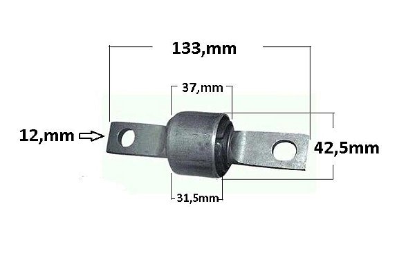 Bucha Suspensão Traseira Braço Auxiliar - CRV 2.0/2.4 16v 2002 a 2006 - Lado Chassis 42mm