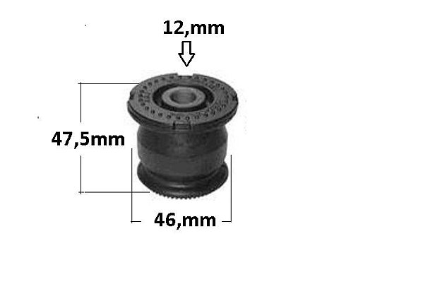 Bucha Suspensão Traseira Braço Inferior - Jahu - Civic 1.7/1.8/2.0 16v após 2001... - Interno