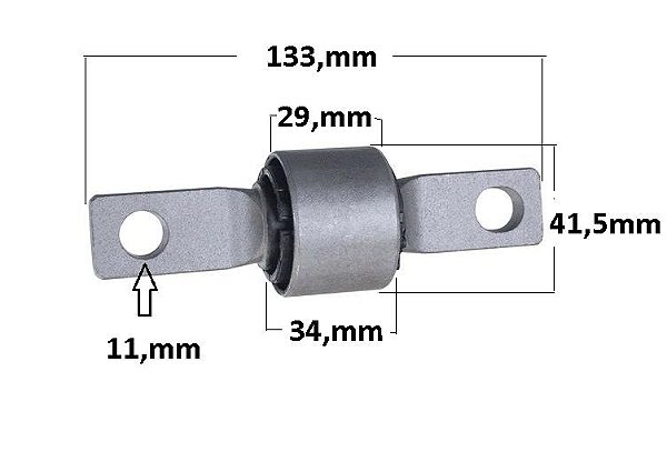 Bucha Suspensão Traseira Braço - Jahu - Honda HRV 1.8 16v após 2015... - Gravata - Maior 41,8mm