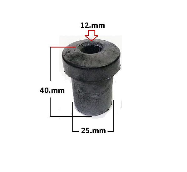 Bucha Suspensão Feixe Mola Traseira Superior - Pampa 1.6/1.8 8v 1982 a 1997 - Jumelo - Menor
